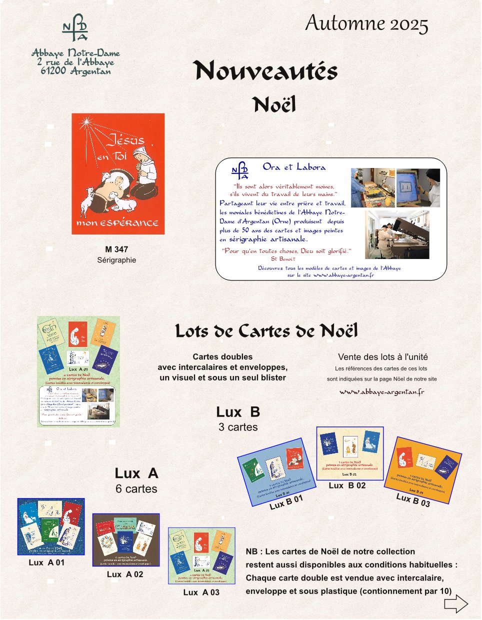Abbaye Argentan Nouveautés