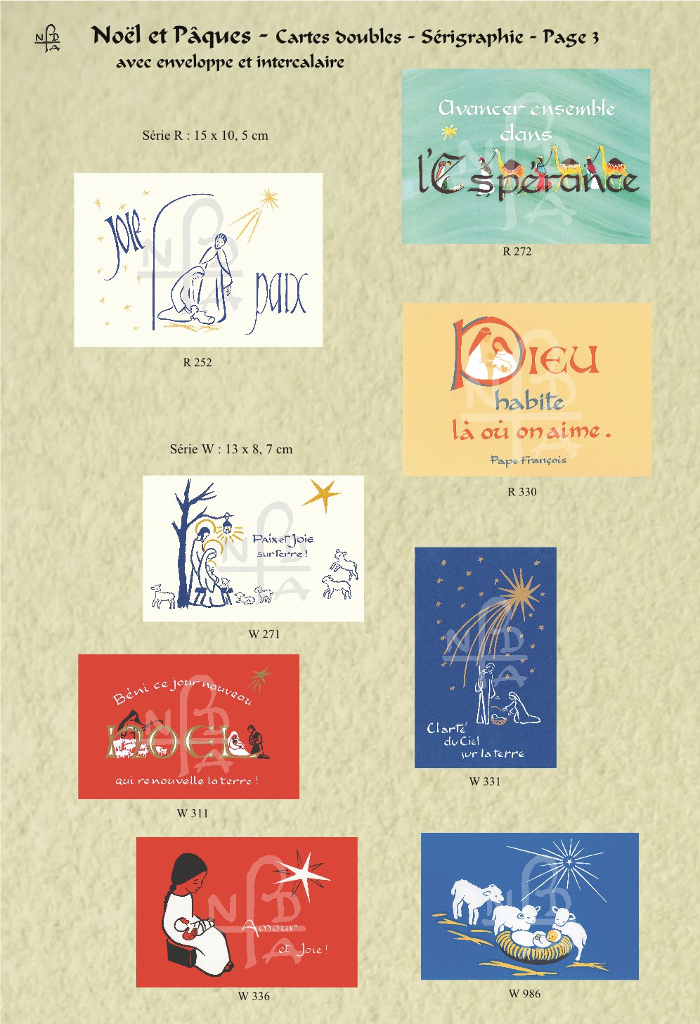 Abbaye Argentan Cartes Noël Pâques page 3