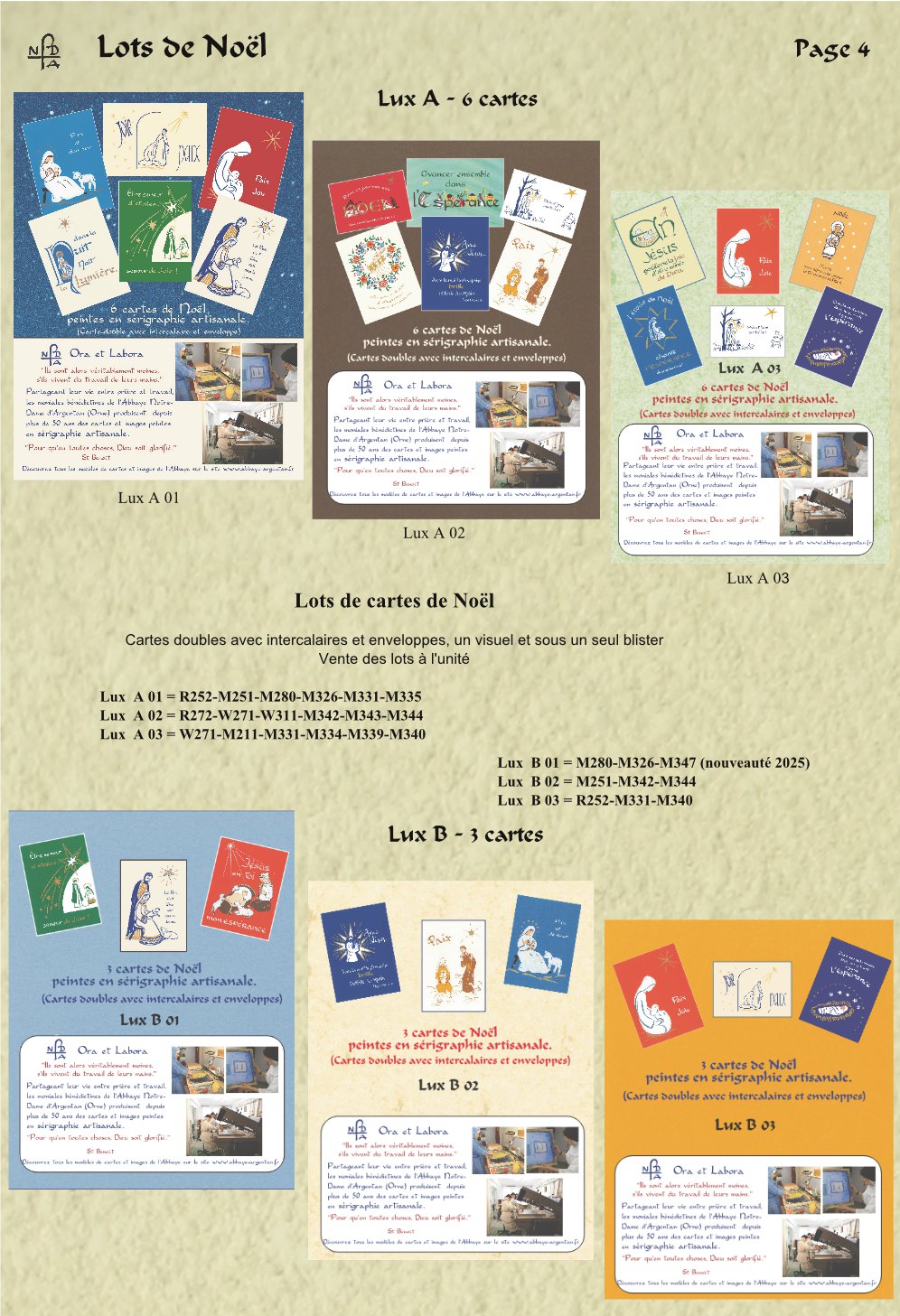 Abbaye Argentan Cartes Noël Pâques page 4
