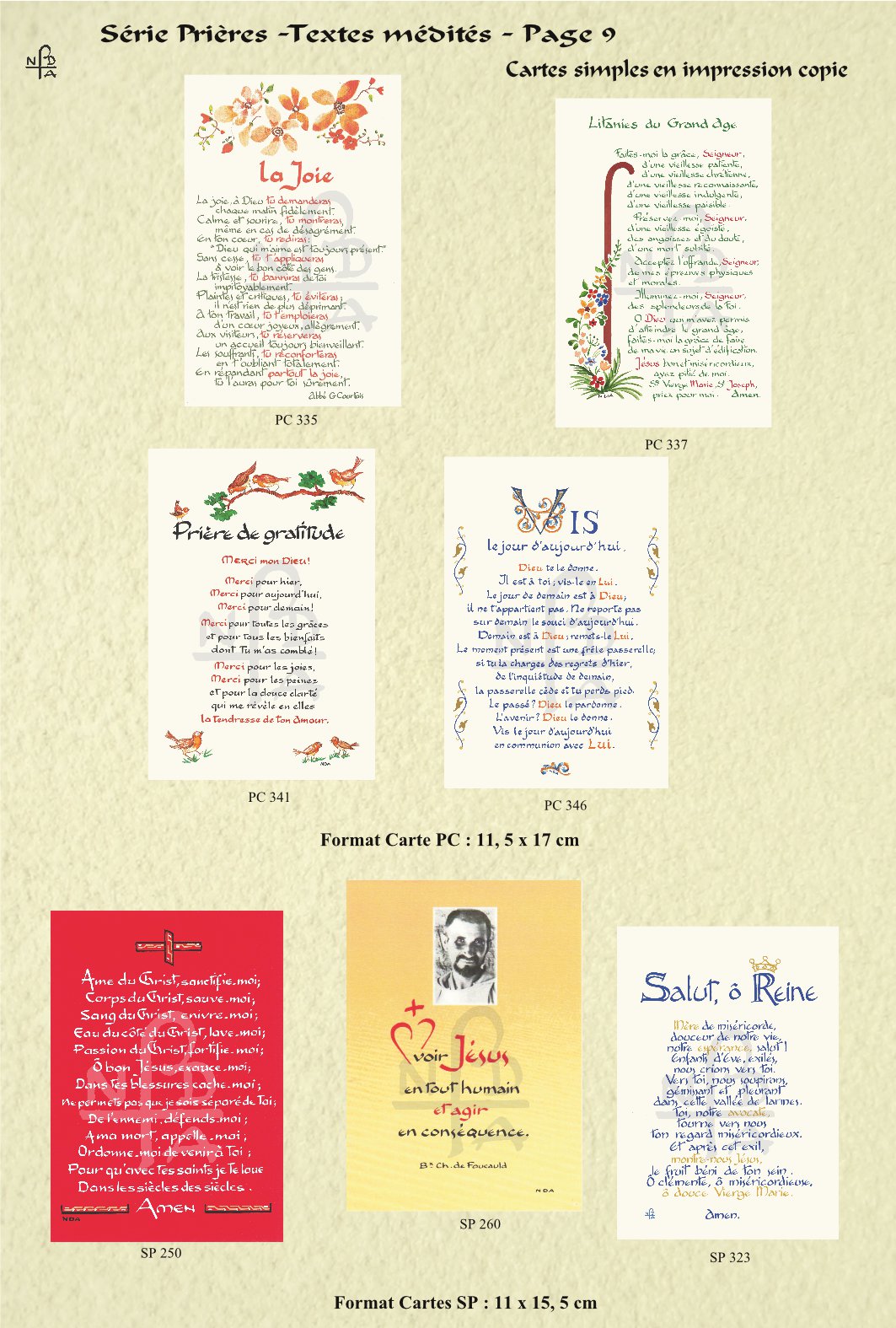 Abbaye Argentan Prières Textes médités page 9